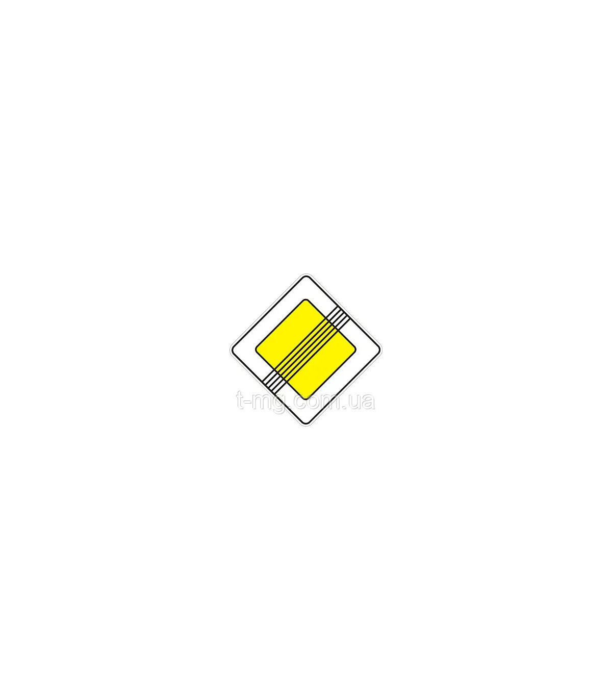 Дорожній знак пріоритету 2.4 Кінець головної дороги